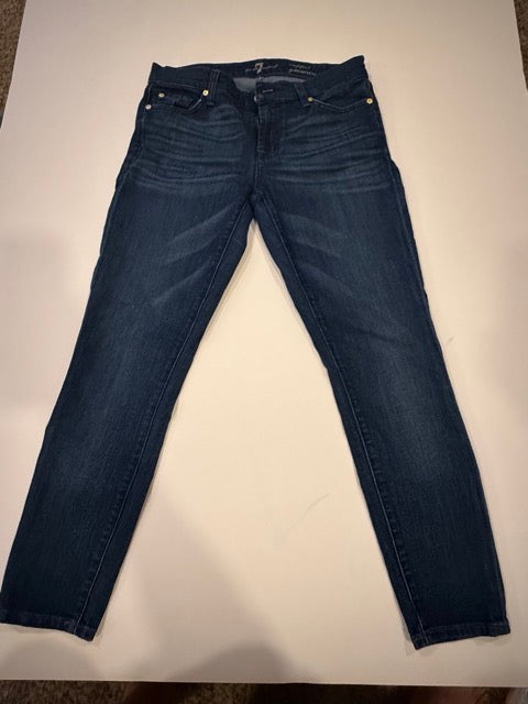 #9 -  7 for All Man Kind -  cropped gwenevere jeans Women's SIZE  28 (6)