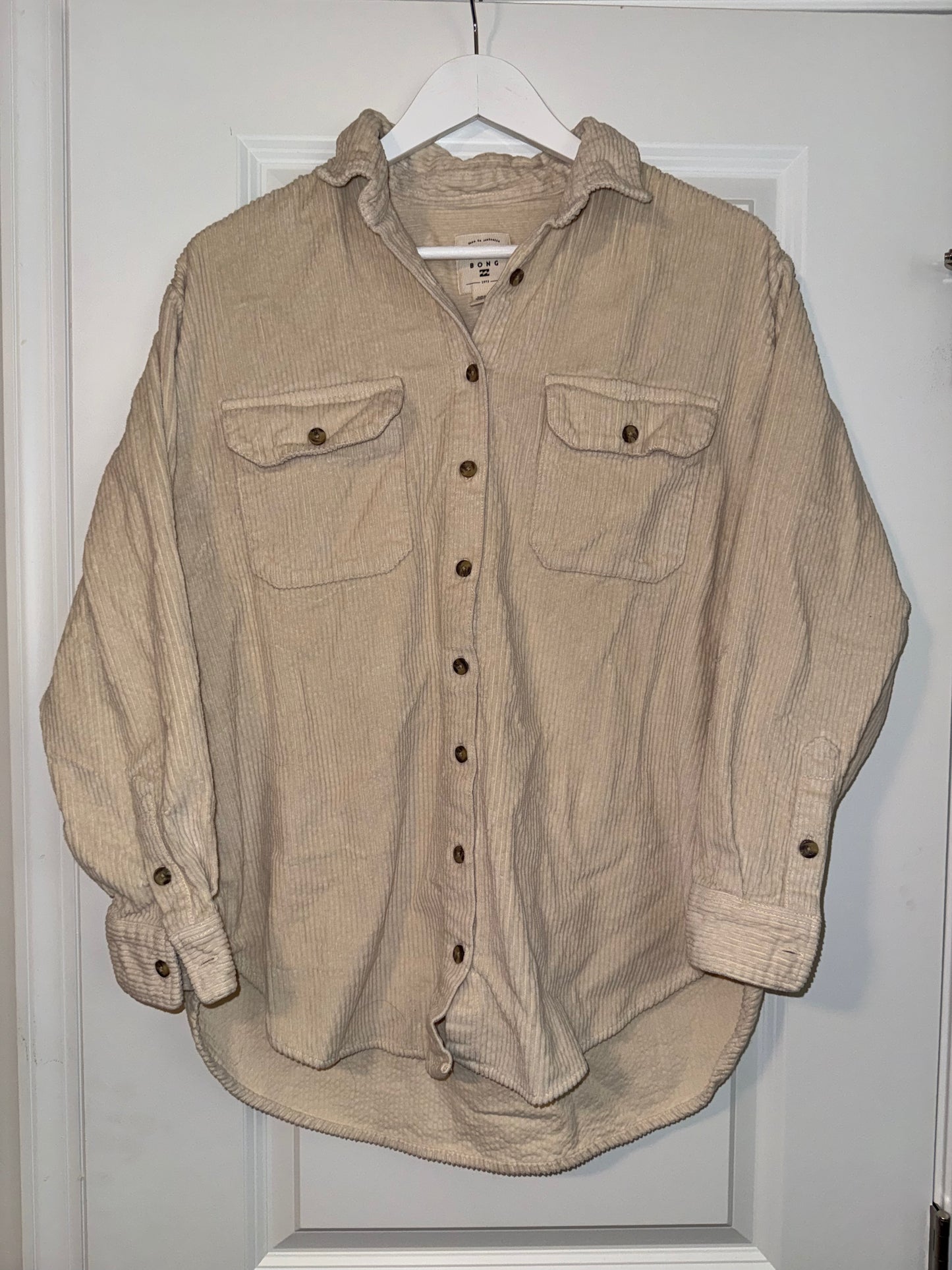 #106: Womens L Billabong Corduroy Shacket
