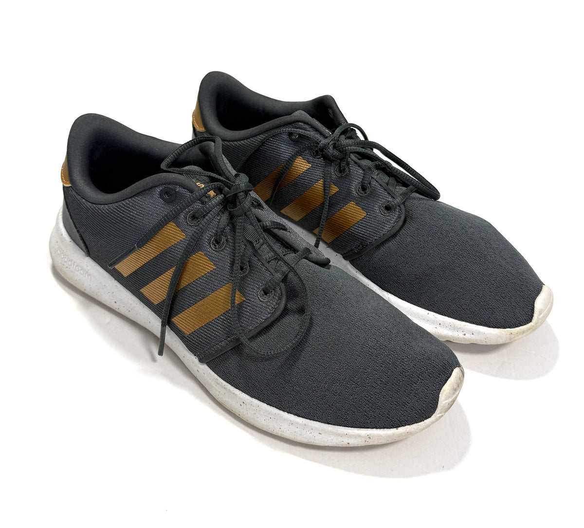 155 Women's Size 9 Adidas Grey/Gold Sneakers