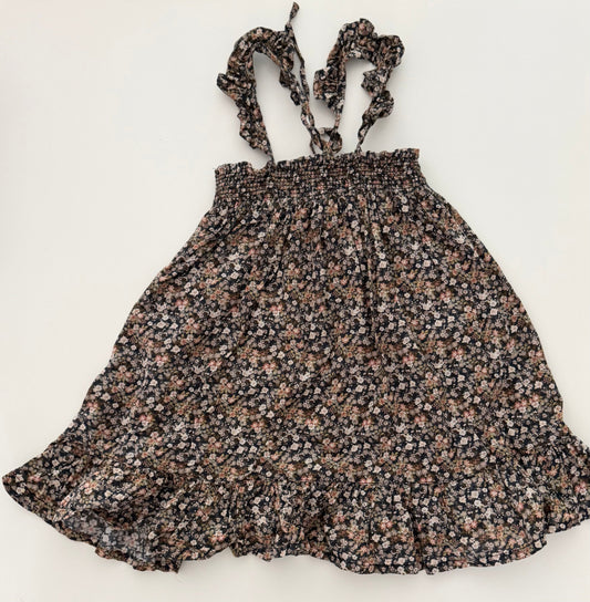 *reduced* #117, Girls 4T, Jamie Kay black floral print dress, VGUC