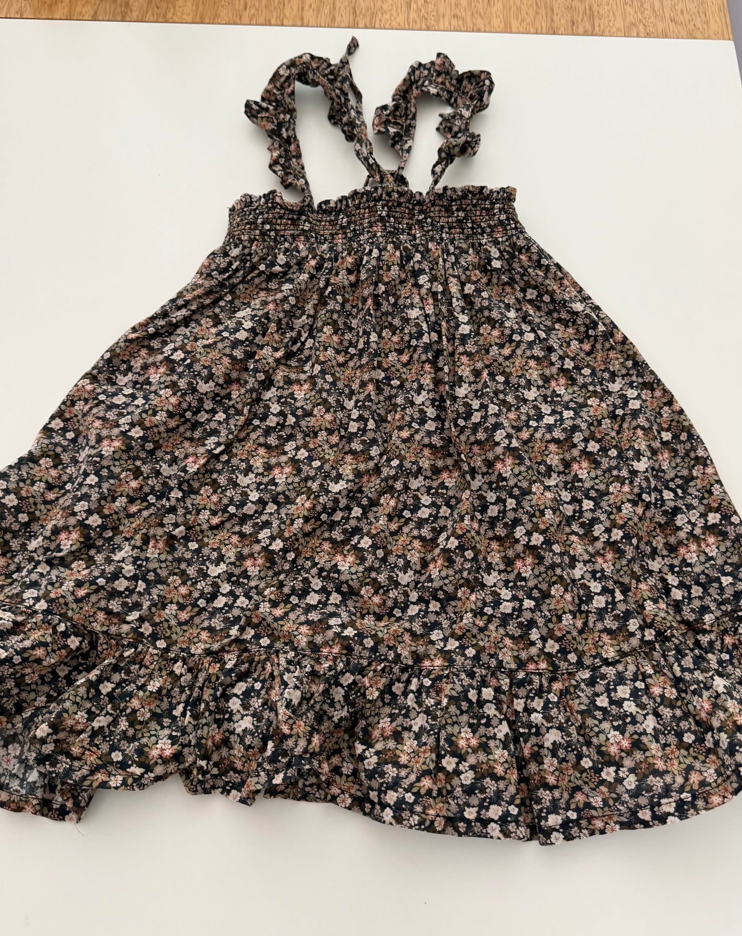 *reduced* #117, Girls 4T, Jamie Kay black floral print dress, VGUC