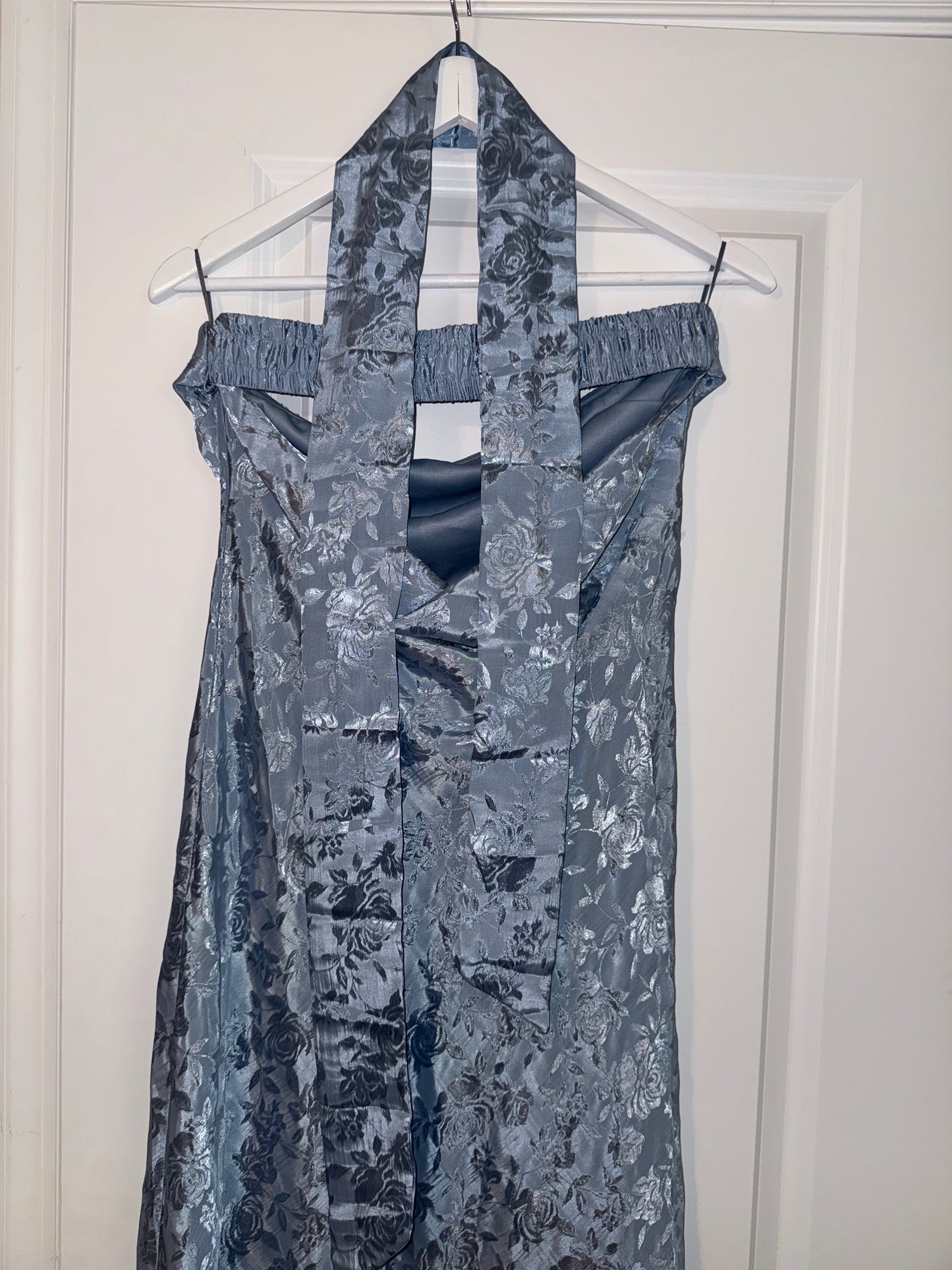 #106: Womens L Thirty Thirty Blue Silk Dress NWT
