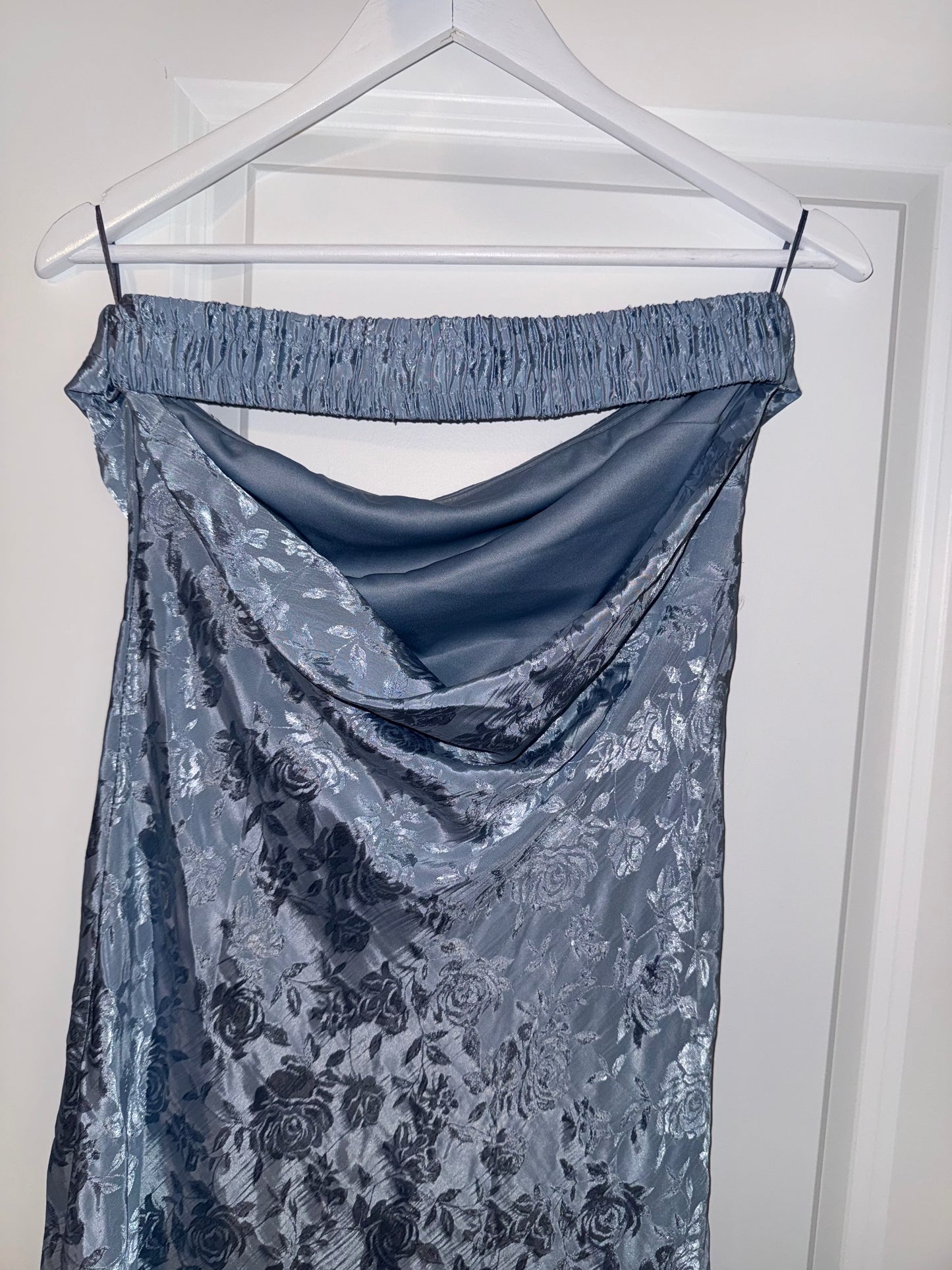 #106: Womens L Thirty Thirty Blue Silk Dress NWT