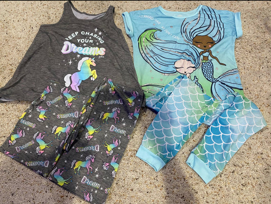 Seller #121 Girls size 10/12 lightweight tank and pants pajamas