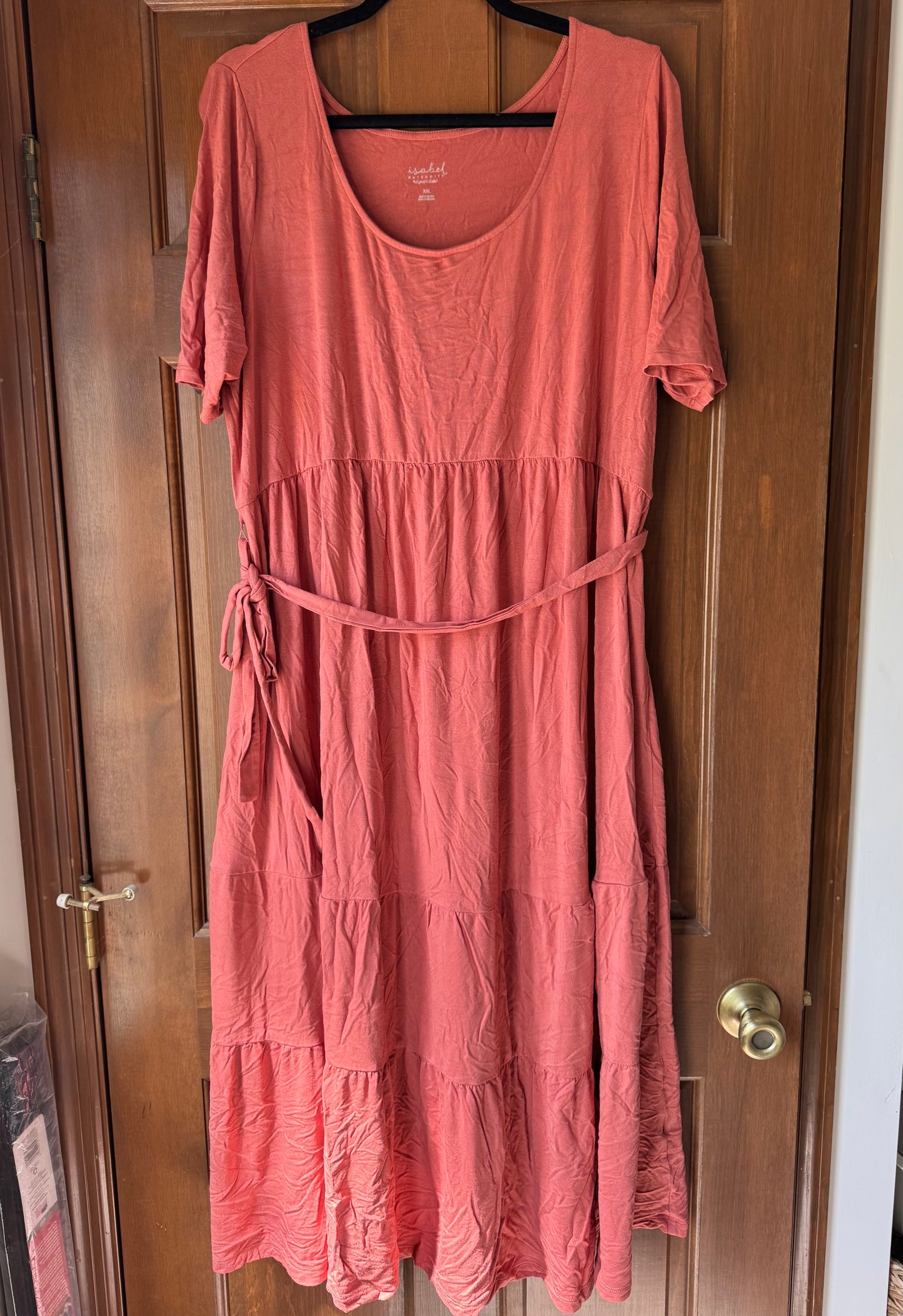 Seller #126 Isabel Maternity XXL Light Orange Short Sleeve Dress