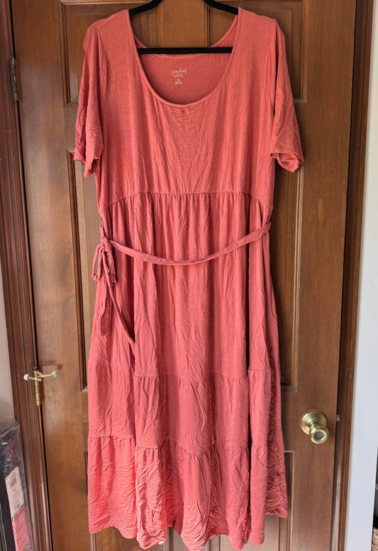 Seller #126 Isabel Maternity XXL Light Orange Short Sleeve Dress