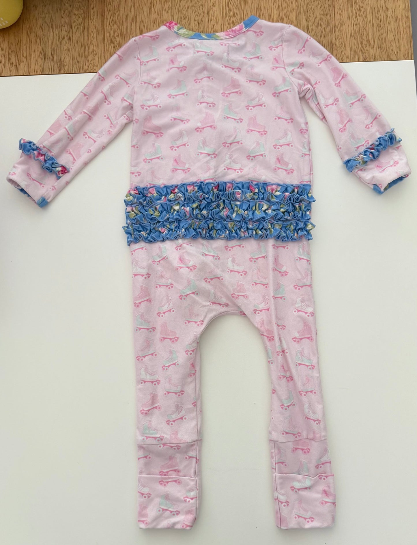 *reduced* #117, Girls 2T, SweetHoney pink roller skate pajamas, GUC