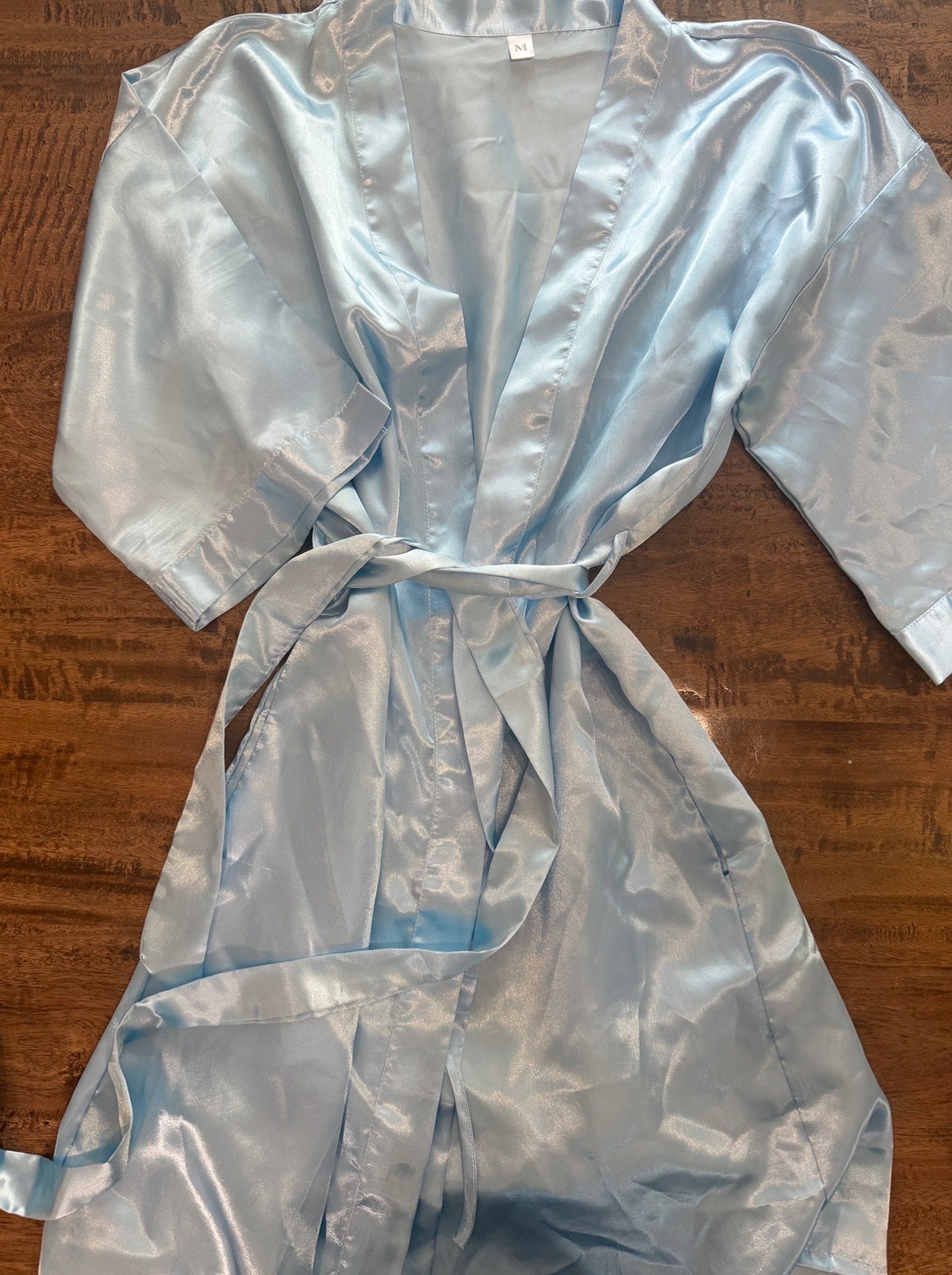 Seller #8 REDUCED medium blue silk robe