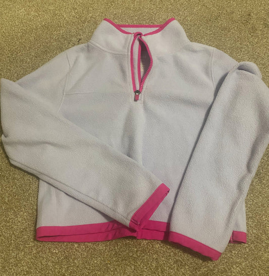 Seller #121 Girls size 14/16 light purple/pink fleece sweatshirt.