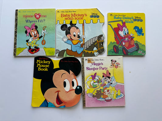 Seller #105 - Vintage Mickey/Minnie/Daisy Disney Book Bundle (GUC)