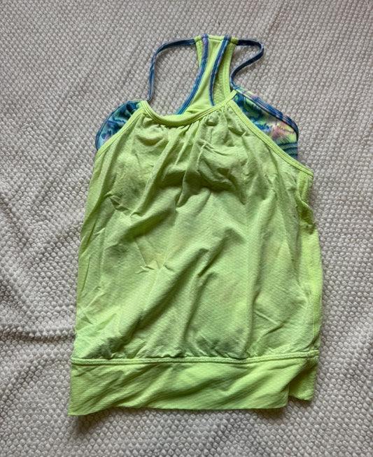 136 EUC Ivivva Girls athletic top with built in bra size 7
