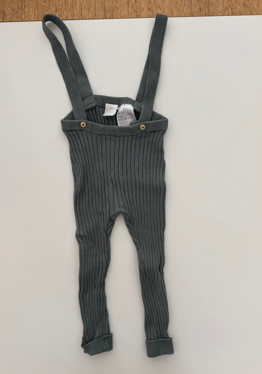 *reduced* #117, Girls 2T, H&M ribbed green leggings, EUC