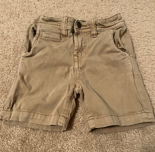 7 For All Mankind Size 4 Khaki Shorts with Adjustable Waist