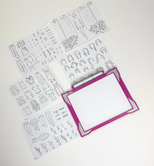 155 Crayola Light Up Tracing Pad with original fashion sheets (but can use anything) - 2nd pic show it lit up