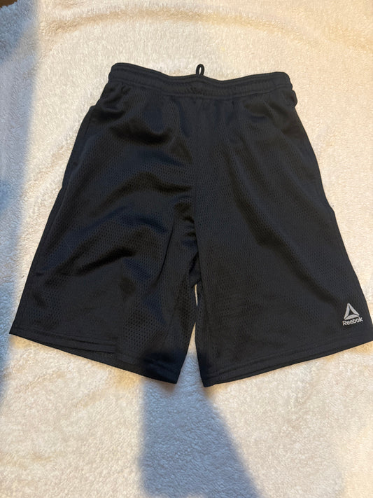 136 EUC Reebok Boys M 10/12 black athletic shorts
