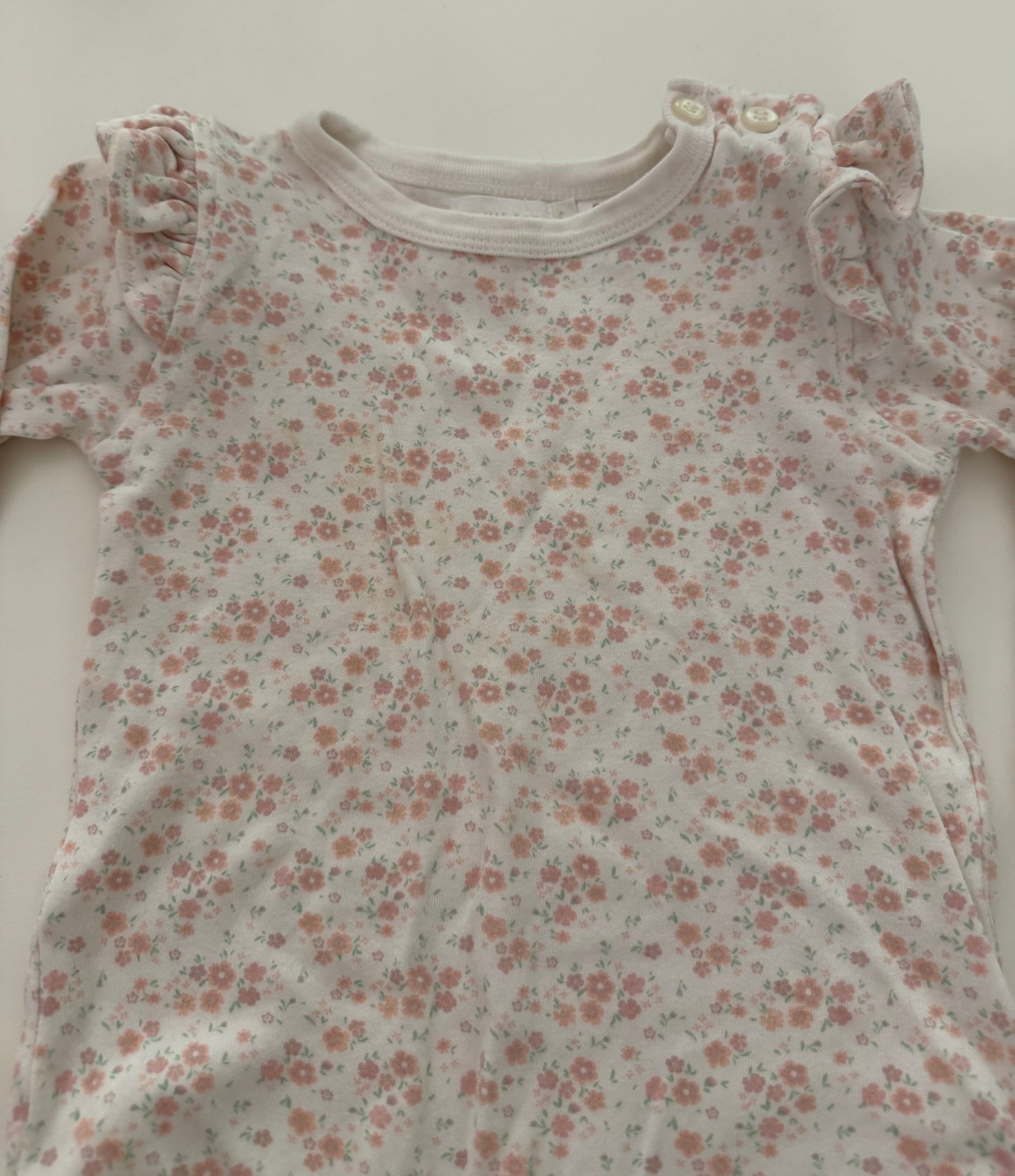 *reduced* #117, Girls 2T, Jamie Kay floral print onesie, VGUC