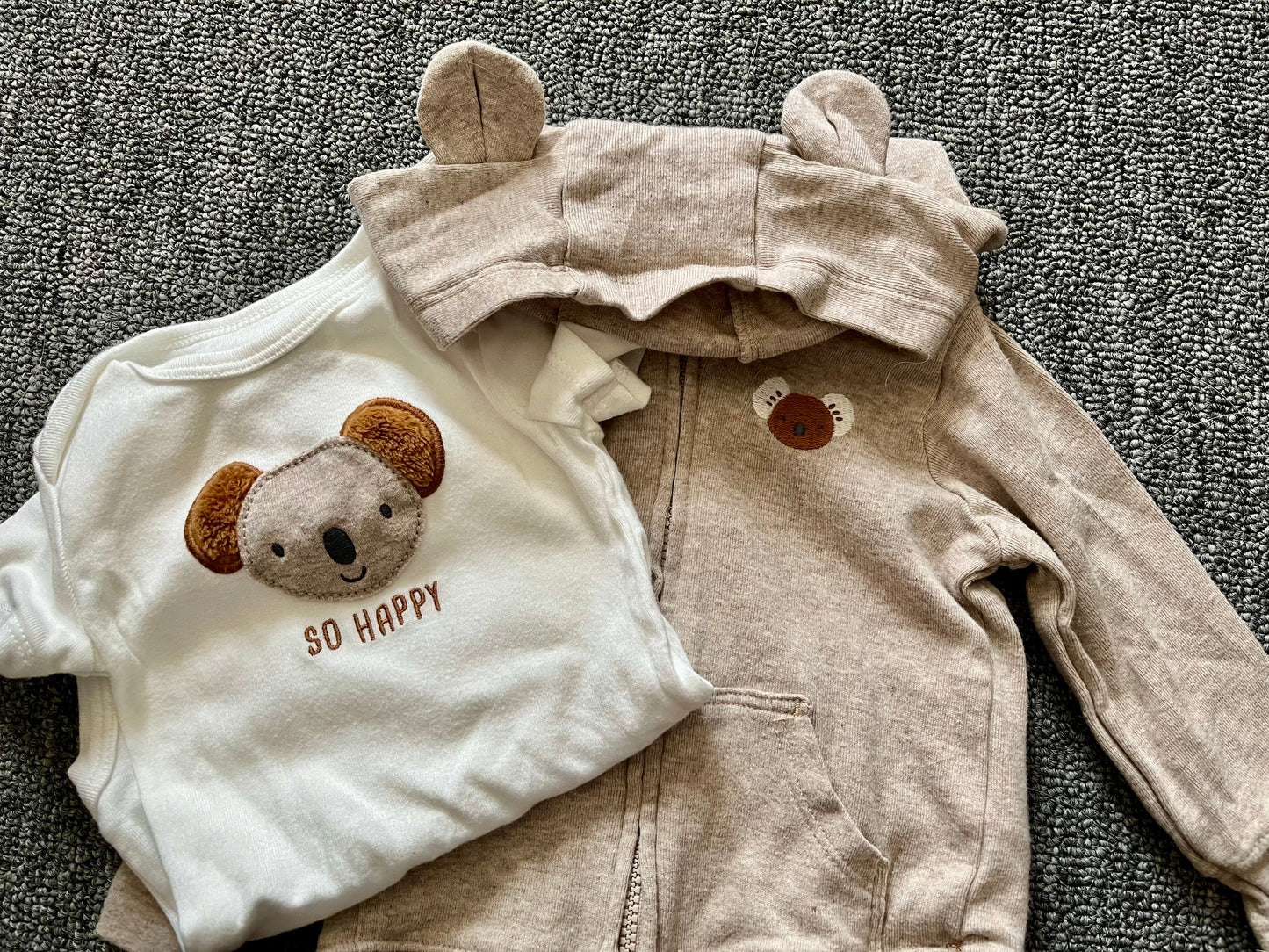 Carters 6 month bear hoodie and pant outfit