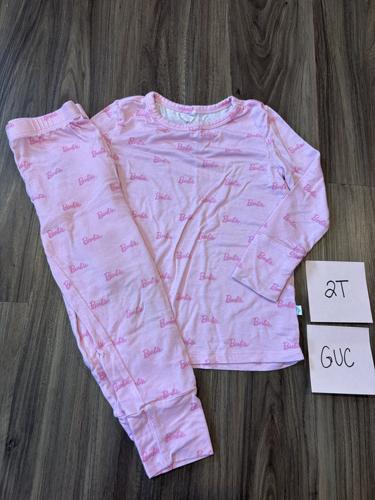 #138 - 2T  GUC Bamboo (Posh Peanut) Pastel Barbie PJs