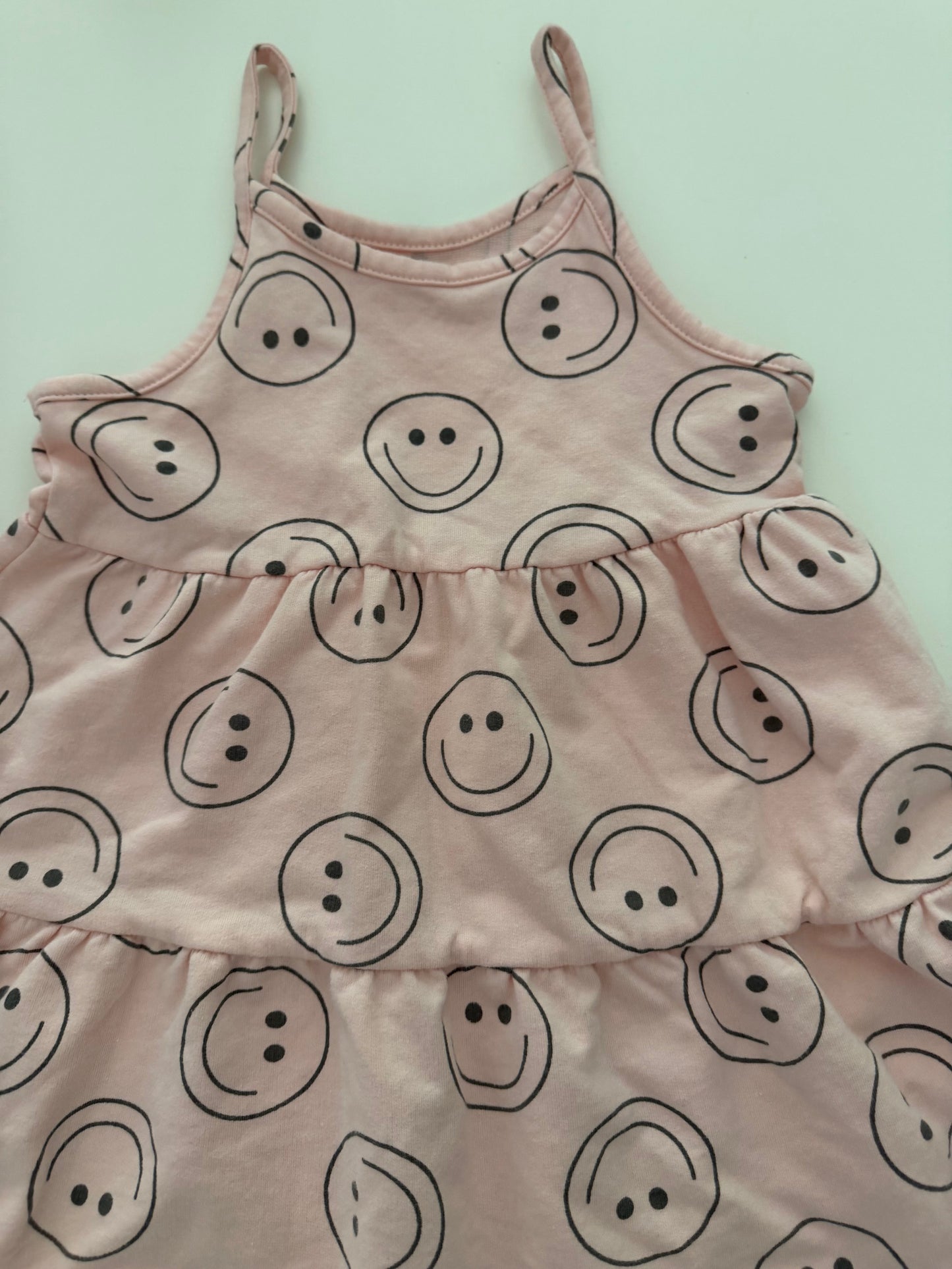 *reduced* #117, Girls 4T, Grayson Mini pink happy face print dress, VGUC