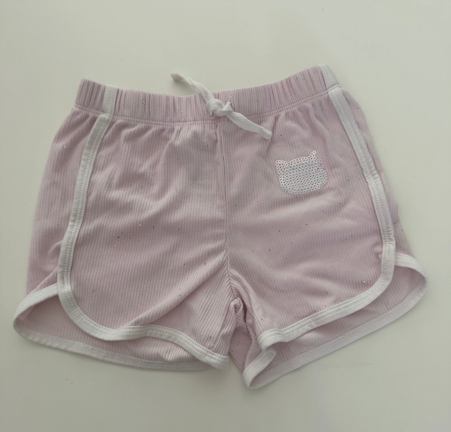 *reduced* #117, Girls 4Tc Young Hearts pink heart shorts, GUC