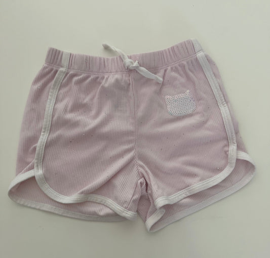 *reduced* #117, Girls 4Tc Young Hearts pink heart shorts, GUC