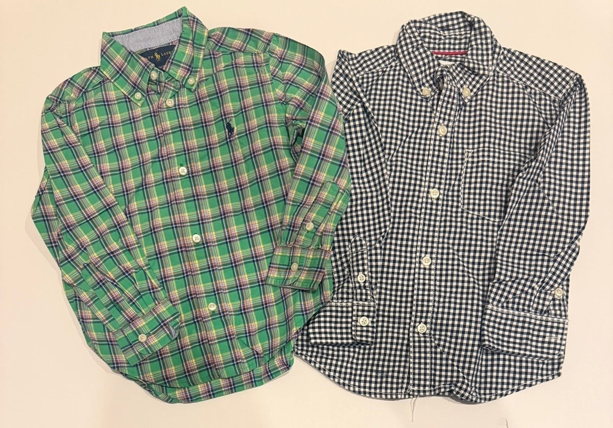 #41 |  3T Ralph Lauren and Carter’s Collared Button Up Shirts, boys