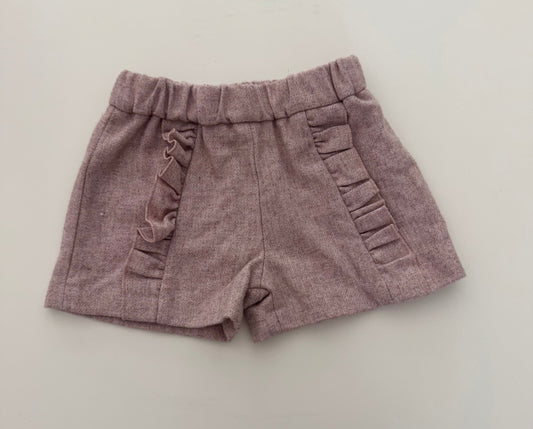 *reduced* #117, Girls 4T, Vignette blush pink wool blend shorts, VGUC