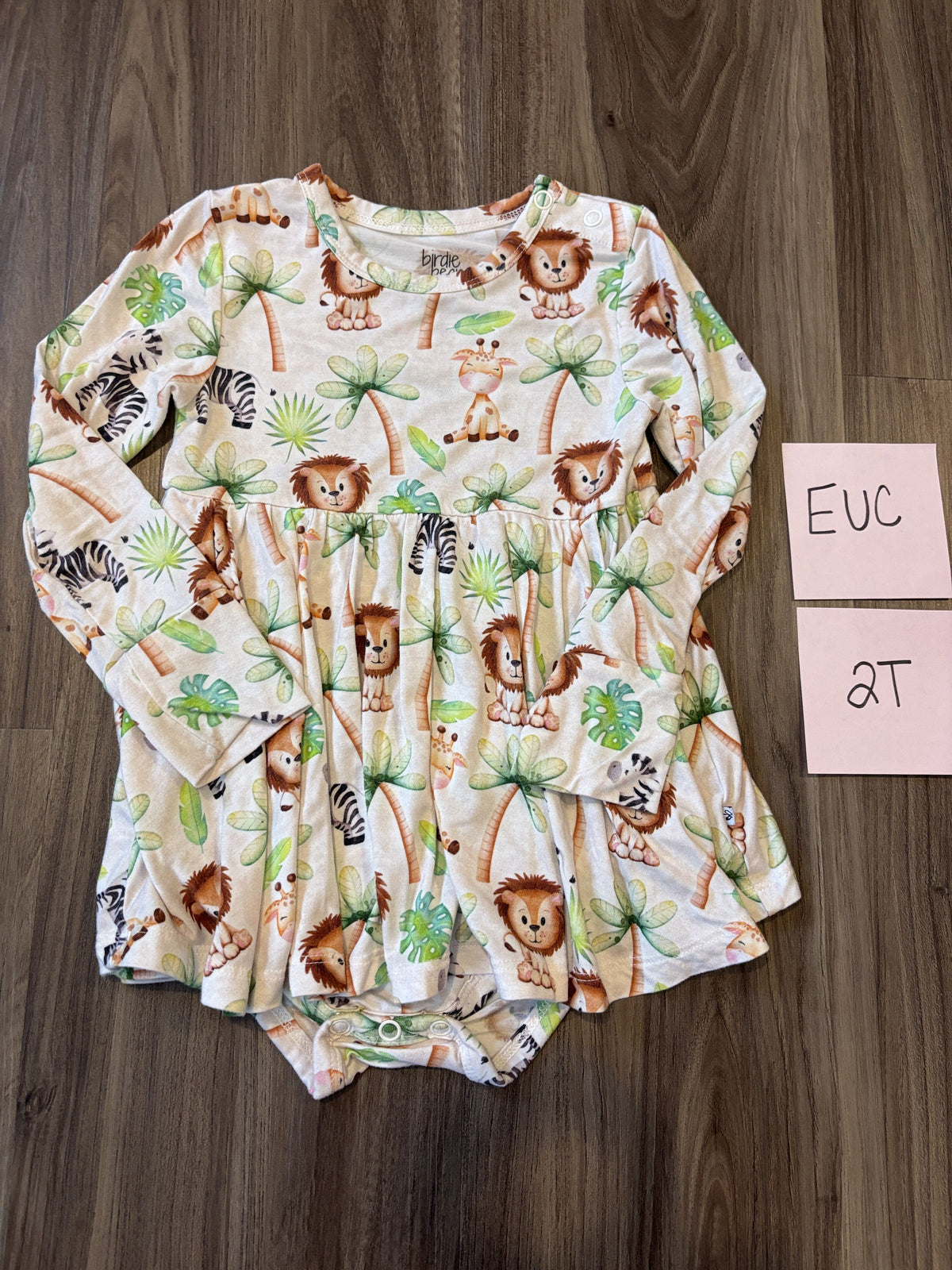 #138 - 2T EUC Bamboo (Birdie Bean) Zoo Animal LS Twirl