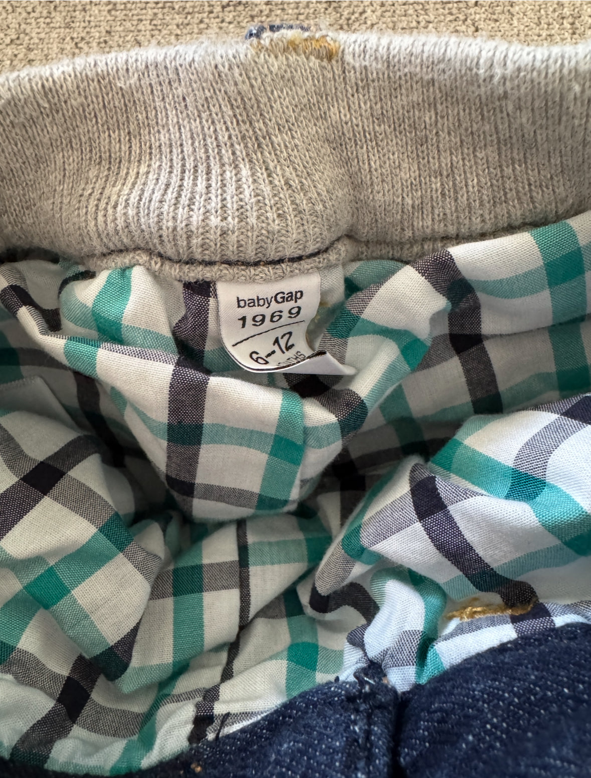 REDUCED # 92 Boys gap 6-12 month lined jeans. Like new