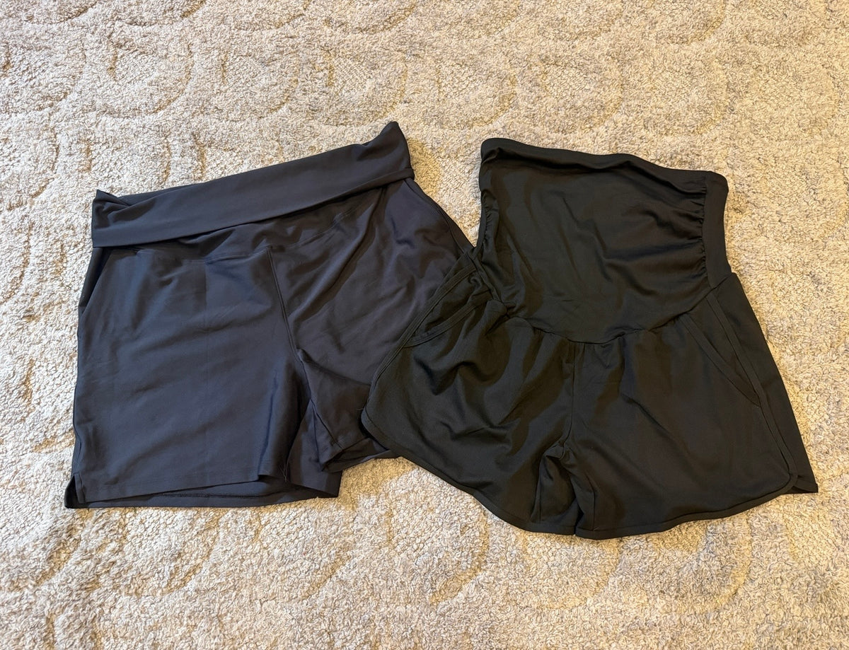 16 - 2 Pack Maternity Active Shorts - Large