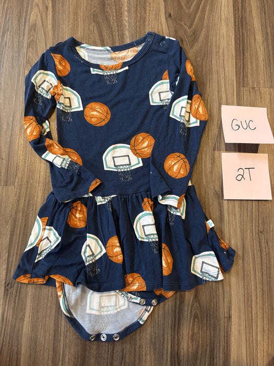 #138 - 2T GUC Bamboo (Posh Peanut) Swish Basketball LS Twirl