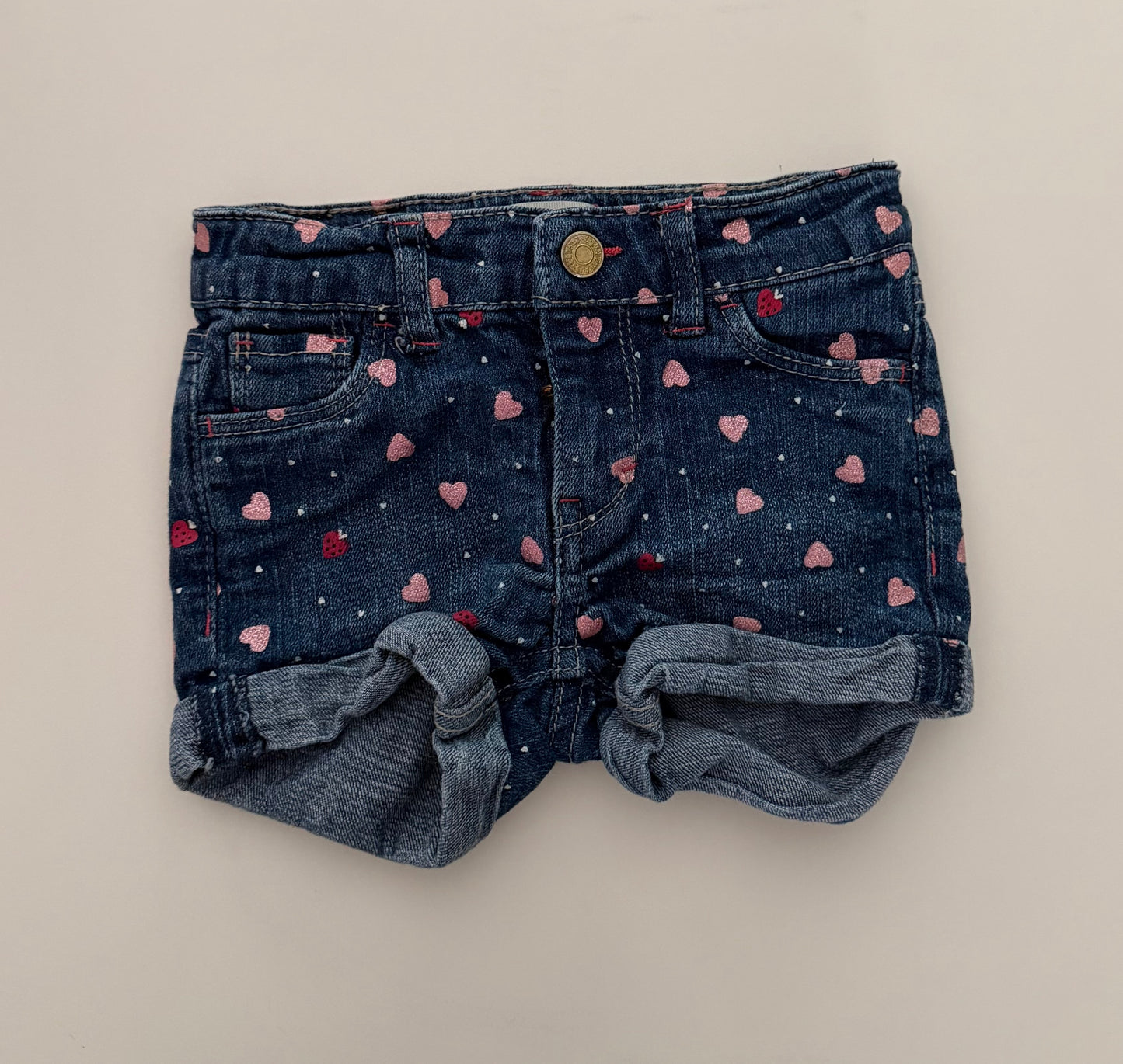 *reduced* #117, Girls 3T, Levi’s heart shorty short jeans, GUC