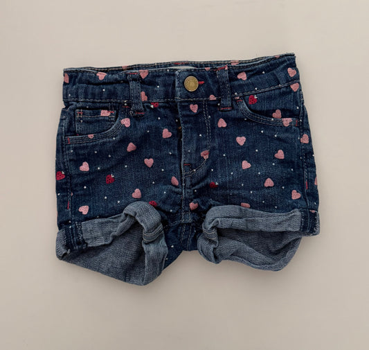 *reduced* #117, Girls 3T, Levi’s heart shorty short jeans, GUC