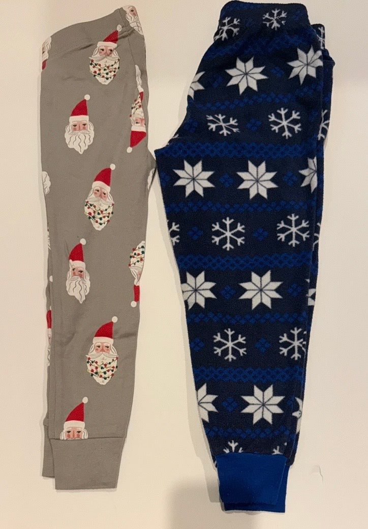 #41 |  XS Old Navy Santa Christmas Pajama Pants and XS Cat & Jacket Fleece Pajama Pants, boy