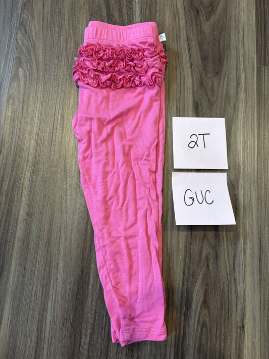 #138 - 2T GUC Bamboo (Posh Peanut) (2) Pants (pink + Purple)