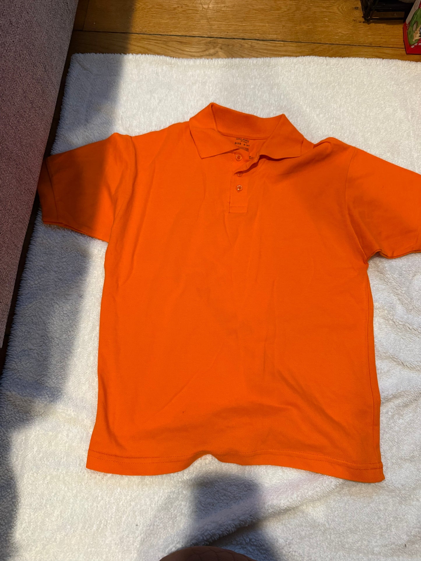 136 NWOT size 8 boys orange polo - runs big IMO see notes