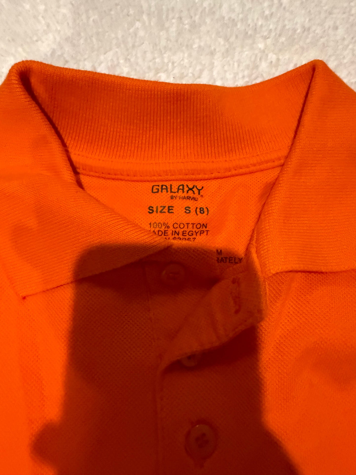 136 NWOT size 8 boys orange polo - runs big IMO see notes