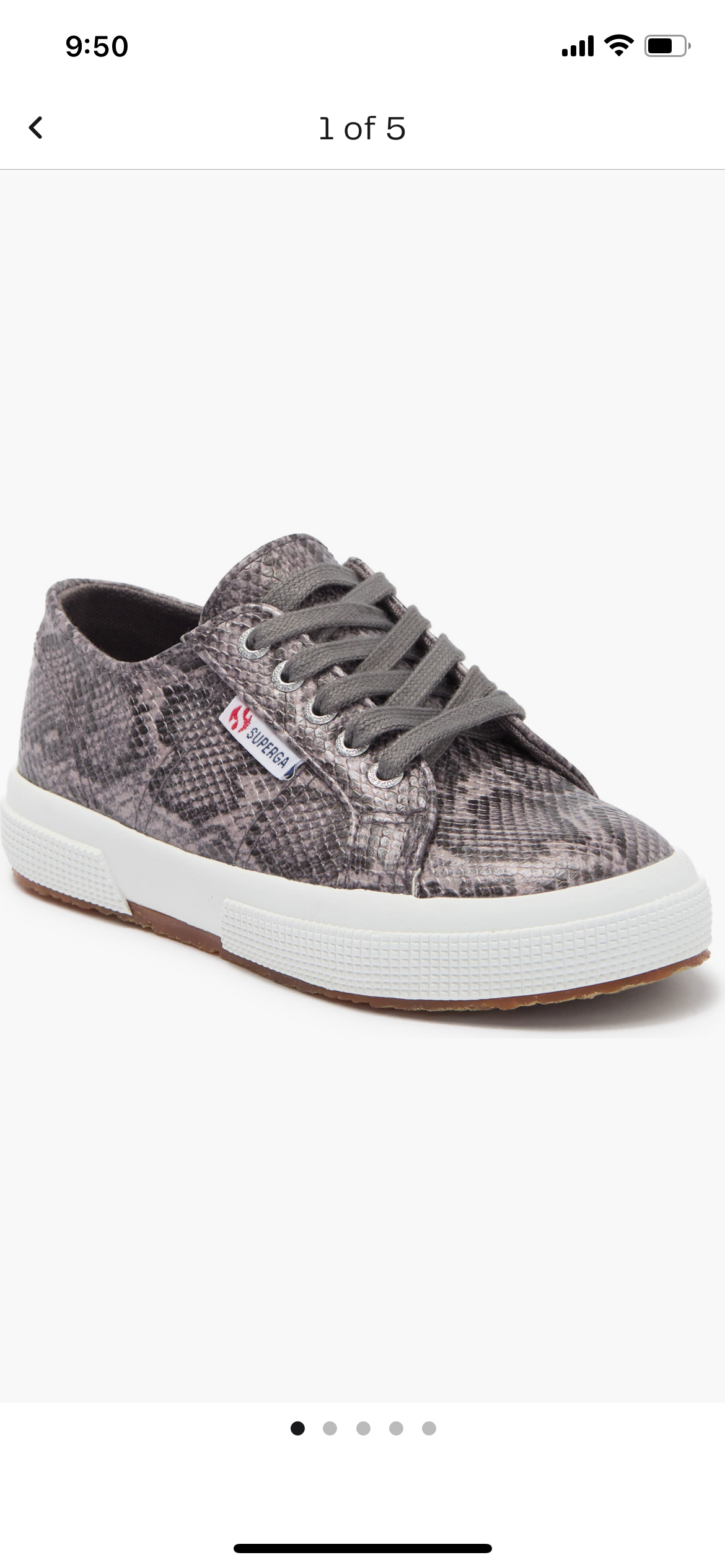 #52 - Superga Snake Embossed Sneaker, Girls, Size 12 / 29EU - NEW