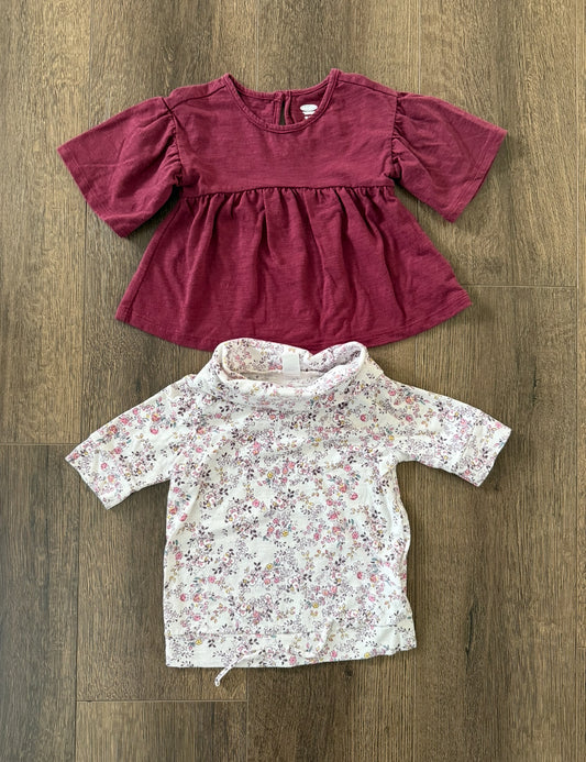 #173-Old Navy shirt bundle girl size 18-24m