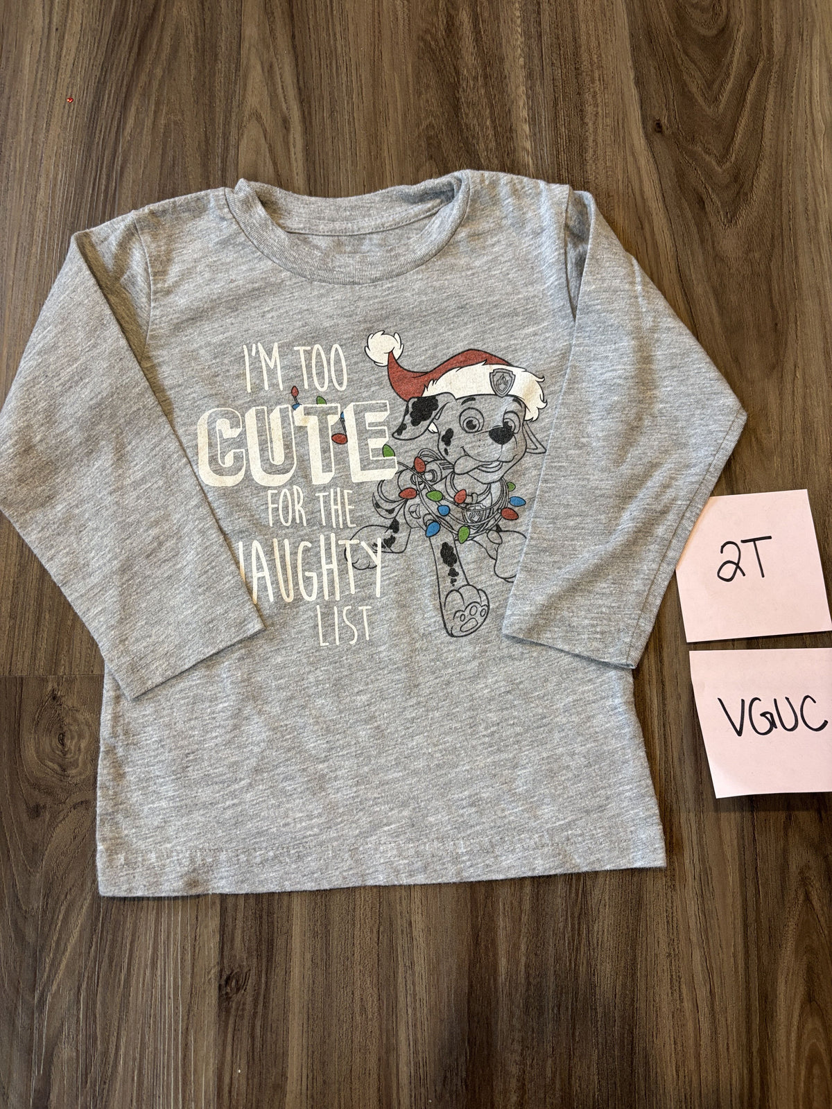#138 - 2T VGUC Paw Patrol Christmas Shirt
