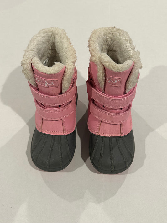 #160 Girls size 12 pink Cat and Jack winter snow boots
