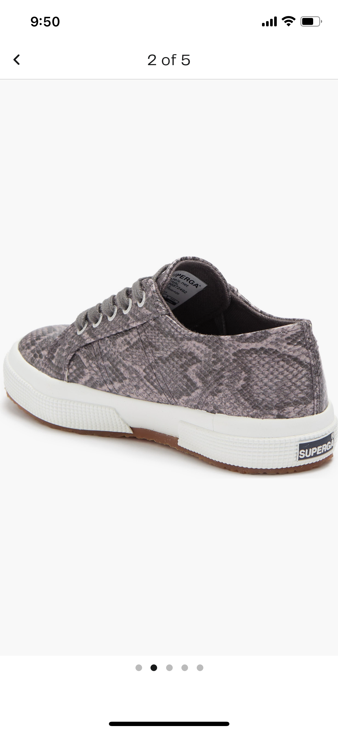 #52 - Superga Snake Embossed Sneaker, Girls, Size 12 / 29EU - NEW