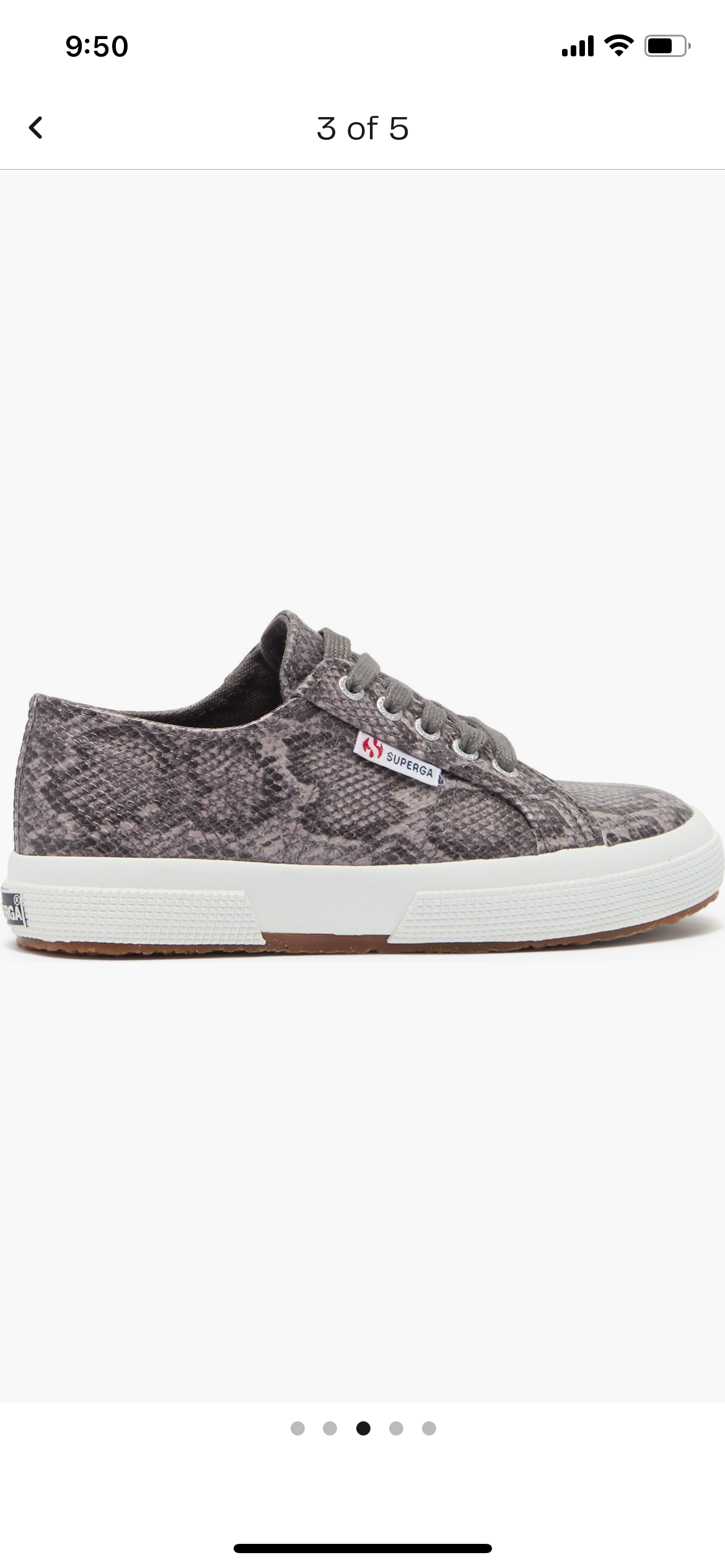 #52 - Superga Snake Embossed Sneaker, Girls, Size 12 / 29EU - NEW