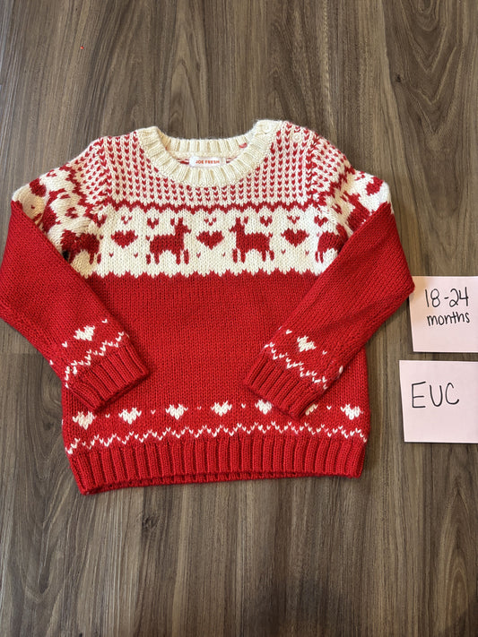 #138 - 18-24 Mo EUC Joe Fresh Christmas Sweater