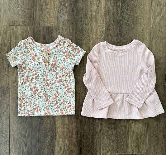 #173-girl shirt bundle size 18m