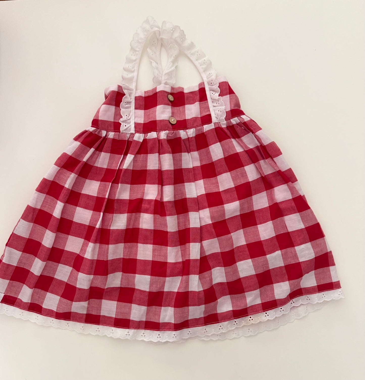 *reduced* #117, Girls 3T, Boutique red checkered dress, VGUC