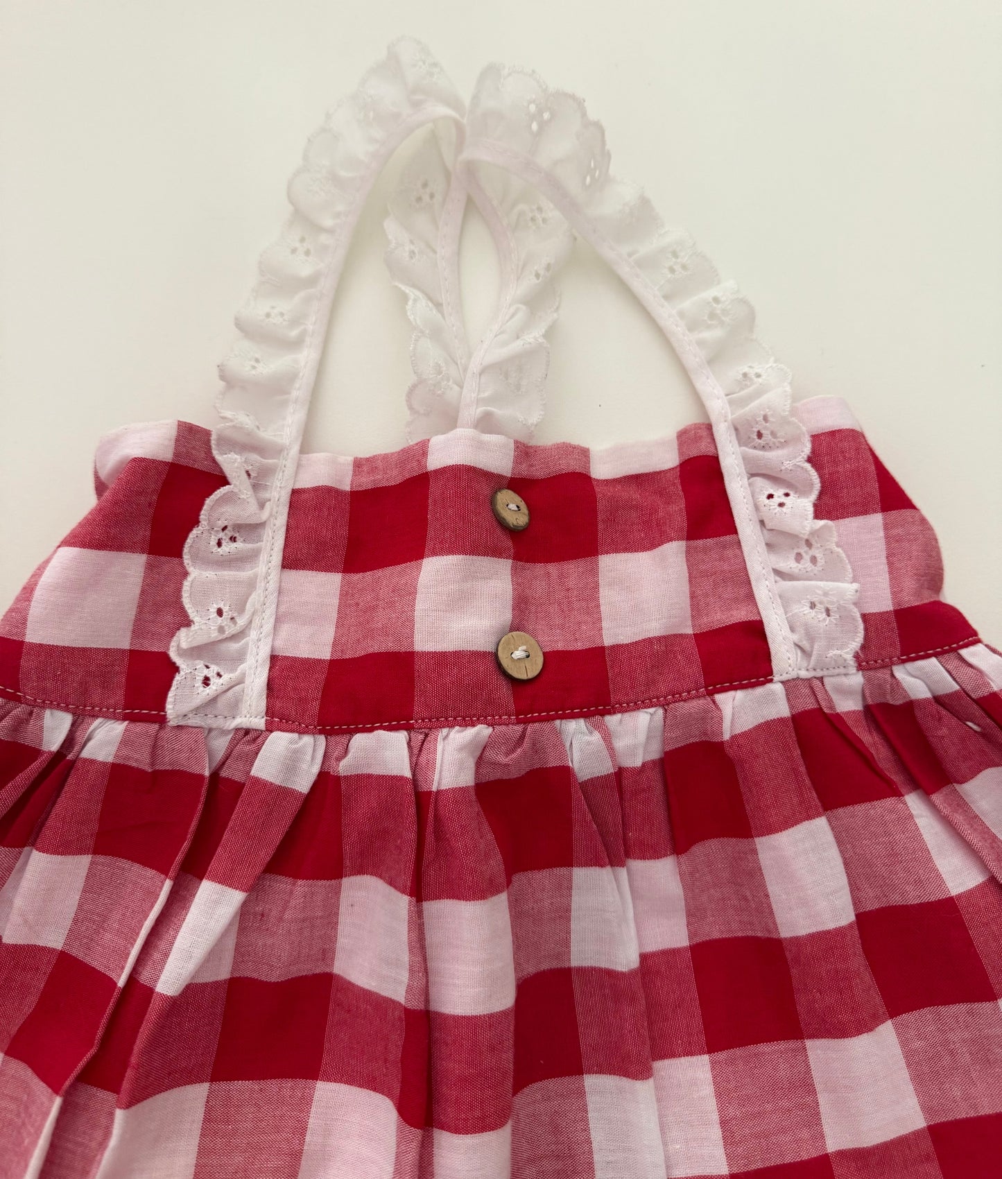 *reduced* #117, Girls 3T, Boutique red checkered dress, VGUC