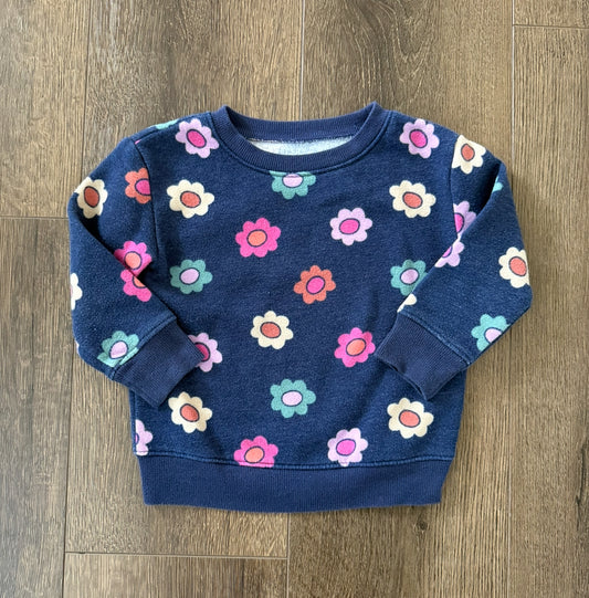 #173-Jumping Beans flower sweatshirt girl size 18m