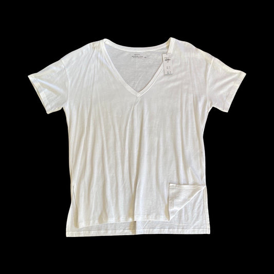 Abercrombie white boyfriend tee soft AF collection NWT women's size L