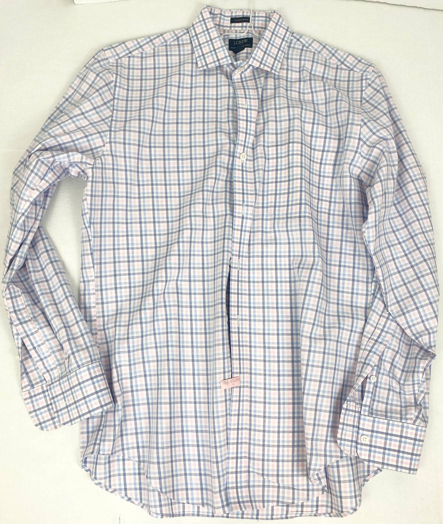 Men-Medium J. Crew Mercantile Thompson Flex Wrinkle Free Dress Shirt-Just Drycleaned